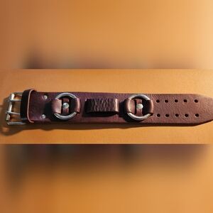 Brown Leather Men's Watch Band